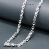 Dây Chuyền Bạc Nam Kiểu Sợi Xoắn Nhiều Size