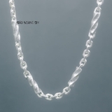 Dây Chuyền Bạc Nam Kiểu Sợi Xoắn Nhiều Size