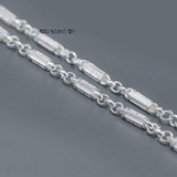 Dây Chuyền Bạc Nam Kiểu Ống Đúc Trụ Dài D2411210008