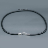 Dây Chuyền Da Nam Bọc Bạc Kiểu Trơn Đơn Giản D2411160026