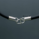 Dây Chuyền Da Nam Bọc Bạc Kiểu Trơn Đơn Giản D2411160026