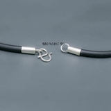 Dây Chuyền Da Nam Bọc Bạc Kiểu Trơn Đơn Giản D2411160026