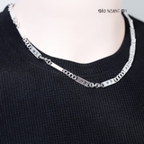 Dây Chuyền Bạc Nam Kiểu Dẹt Hình Trăng Sao D2411210004