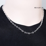Dây Chuyền Bạc Nam Mắt Xích Thưa Nhiều Style D2411210009
