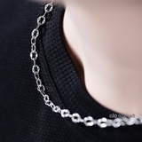 Dây Chuyền Bạc Nam Mắt Xích Thưa Nhiều Style D2411210009