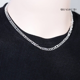 Dây Chuyền Bạc Nam Kiểu Dây Đơn Mix Mắt Dẹt Dài D2411160033