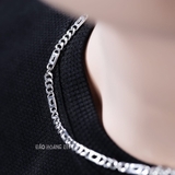 Dây Chuyền Bạc Nam Kiểu Dây Đơn Mix Mắt Dẹt Dài D2411160033