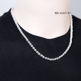 Dây Chuyền Bạc Nam Kiểu Sợi Nhỏ Xoắn Thừng D2411160032