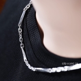 Dây Chuyền Bạc Nam Kiểu Mắt Xích Vuông Mix Sợi Đặc Dài D2411160034