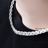 Dây Chuyền Bạc Nam Kiểu Mắt Xích Kép Chắc Chắn Bền Đẹp D2411230016