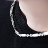 Dây Chuyền Bạc Nam Kiểu Ống Đúc Trụ Dài D2411210008