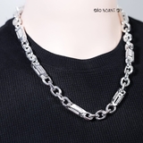 Dây Chuyền Bạc Nam Ống Đúc Cứng Cáp Kiểu Nam Tính Mạnh Mẽ D2411230007