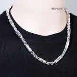 Dây Chuyền Bạc Nam Ống Đúc Kiểu Tam Giác Đối Xứng D2411220033