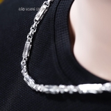 Dây Chuyền Bạc Nam Ống Đúc Kiểu Tam Giác Đối Xứng D2411220033