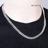 Dây Chuyền Bạc Nam Mắt Xích Kiểu Tròn Dẹt Size Nhỏ D2411230020