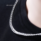 Dây Chuyền Bạc Nam Mắt Xích Kiểu Tròn Dẹt Size Nhỏ D2411230020