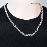 Dây Chuyền Bạc Nam Kiểu Sợi Xoắn Nhiều Size
