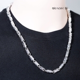 Dây Chuyền Bạc Nam Ống Đúc Kiểu Xoắn Sợi D2411230008