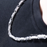 Dây Chuyền Bạc Nam Ống Đúc Kiểu Xoắn Sợi D2411230008