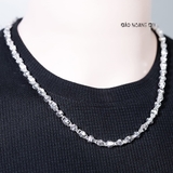 Dây Chuyền Bạc Nam Dáng Hạt Tròn Kiểu Phay Ít D2411230001