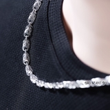 Dây Chuyền Bạc Nam Kiểu Ống Đúc Chéo  D2411210007