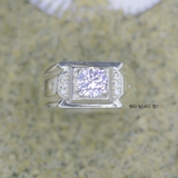 Nhẫn Bạc Nam Phong Thủy Đá Trắng N2408200010