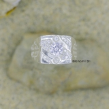Nhẫn Bạc Nam Phong Thủy Đá Trắng N2408200011