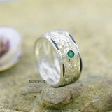 Nhẫn Bạc Nam Trơn Ít Đá N2408200030