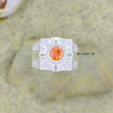 Nhẫn Bạc Nam Phong Thủy Đá Đỏ N2408080009