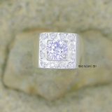 Nhẫn Bạc Nam Phong Thủy Đá Trắng N2408200018