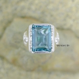 Nhẫn Bạc Nam Phong Thủy Đá Xanh Dương N2408200002