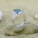 Nhẫn Bạc Nam Phong Thủy Đá Xanh Dương N2408200002