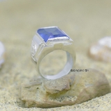 Nhẫn Bạc Nam Phong Thủy Đá Xanh Dương N2408200001