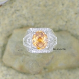 Nhẫn Bạc Nam Phong Thủy Đá Da Cam N2408200008