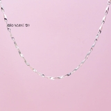 Dây Chuyền Bạc Nữ S999 Sợi Đặc Trơn Mix Sợi Phay Chéo D2411150065