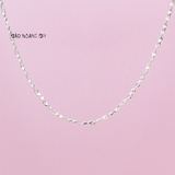 Dây Chuyền Bạc Cho Bé Kiểu Sợi Đặc Hình Thoi Bền Đẹp D2411160009