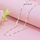 Dây Chuyền Bạc Nữ S990 Sợi Nhỏ Đặc Kiểu Phay Qủa Trám D2411160015
