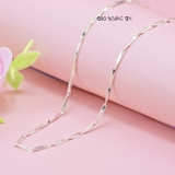 Dây Chuyền Bạc Nữ Sợi Nhỏ Đặc Trơn Dài Kiểu Chéo D2411160007