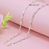 Dây Chuyền Bạc Nữ S999 Sợi Tròn Đặc Phay Ngang D2411150072