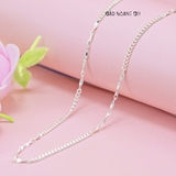 Dây Chuyền Bạc Nữ Dây Đơn Mix Sợi Đặc Nhỏ Phay Chéo Cạnh D2411150074
