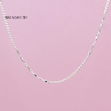 Dây Chuyền Bạc Nữ Dây Đơn Mix Sợi Đặc Nhỏ Phay Chéo Cạnh D2411150074