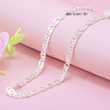 Dây Chuyền Bạc Ta Nữ Dạng Dẹt Bản To Chắc Chắn D2411150040