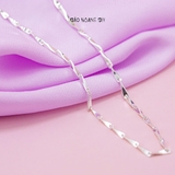 Dây Chuyền Bạc Nữ S999 Sợi Đặc Phay Chéo Cạnh D2411150066