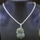Mặt Dây Chuyền Bạc Phong Thủy Tỳ Hưu Đá Xanh Rêu Size Lớn M2409280019