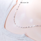 Dây Chuyền Bạc Nữ S999 Sợi Đặc Trơn Mix Sợi Phay Chéo D2411150065
