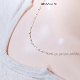 Dây Chuyền Bạc Cho Bé Kiểu Sợi Đặc Hình Thoi Bền Đẹp D2411160009