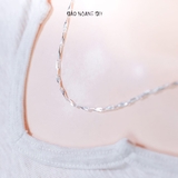 Dây Chuyền Bạc Nữ S990 Sợi Nhỏ Đặc Kiểu Phay Qủa Trám D2411160015