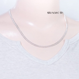 Dây Chuyền Bạc Nữ Dây Đơn Dạng Mảnh Nhiều Size