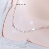 Dây Chuyền Bạc Nữ S990 Dạng Dây Đơn Xoắn Tinh Tế D2411150001