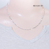 Dây Chuyền Bạc Ta Nữ Kiểu Sợi Đặc Dẹt Dày Dặn Cứng Cáp Bền Mãi Với Thời Gian D2411150036